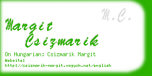 margit csizmarik business card